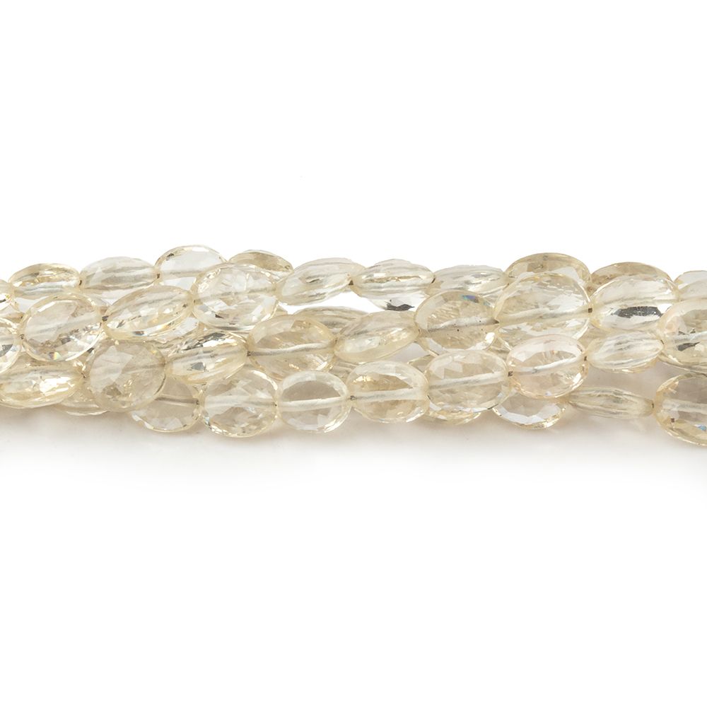 4x3-6x4mm Oregon Sunstone Faceted Oval Beads 8 inch 35 pieces - Beadsofcambay.com