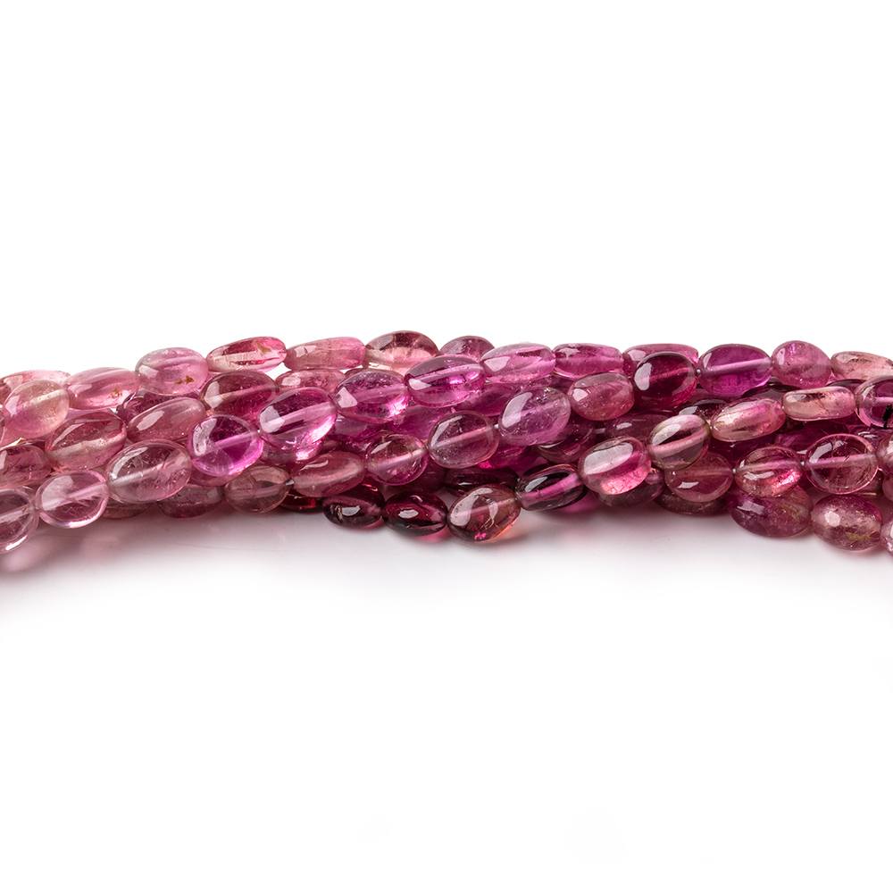 4x3-6x4mm Pink Tourmaline Plain Oval Beads 16 inch 70 pieces AA - Beadsofcambay.com