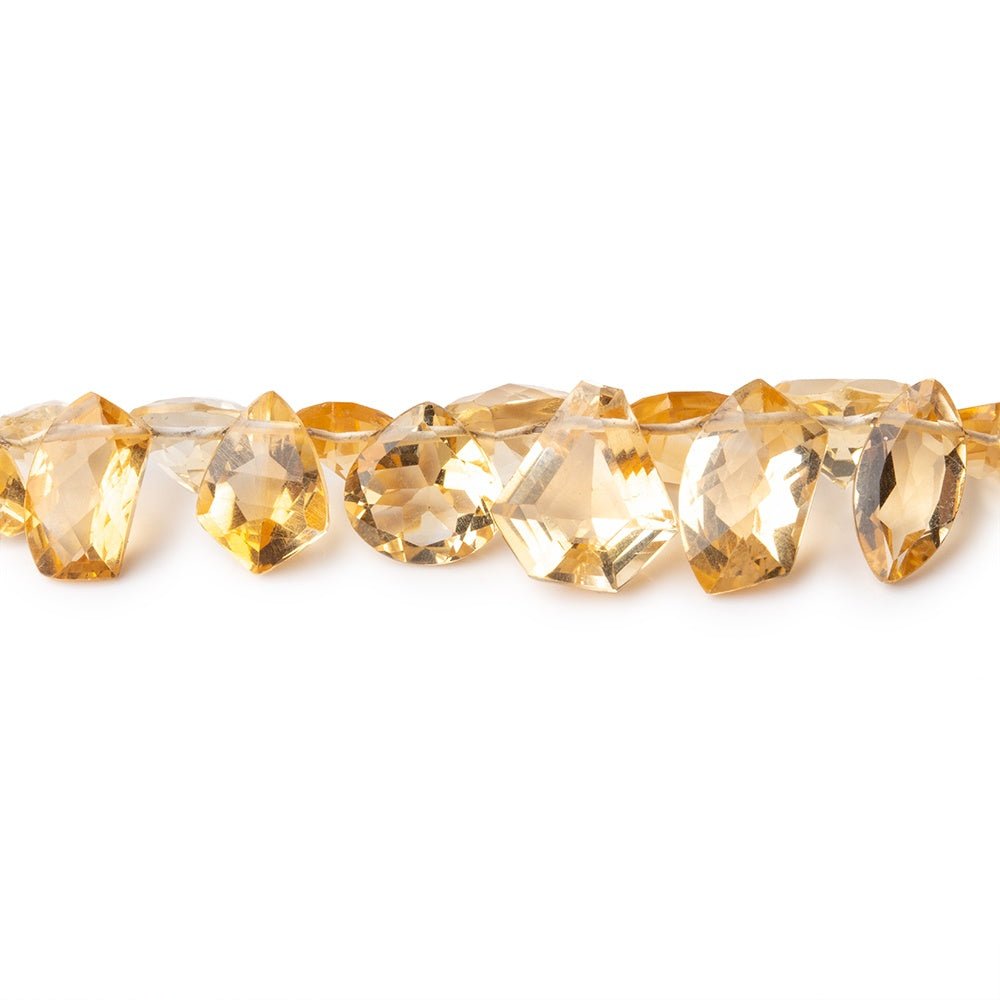 4x4-11x6mm Citrine Faceted Mixed Shaped Beads 3.5 inch 26 pieces AAA - Beadsofcambay.com