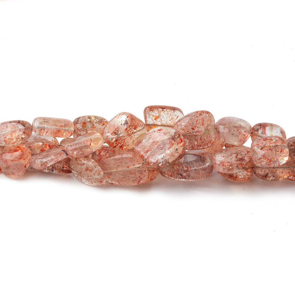 4x4-8x7mm Sunstone Plain Nugget Beads 17 inch 70 pieces - Beadsofcambay.com