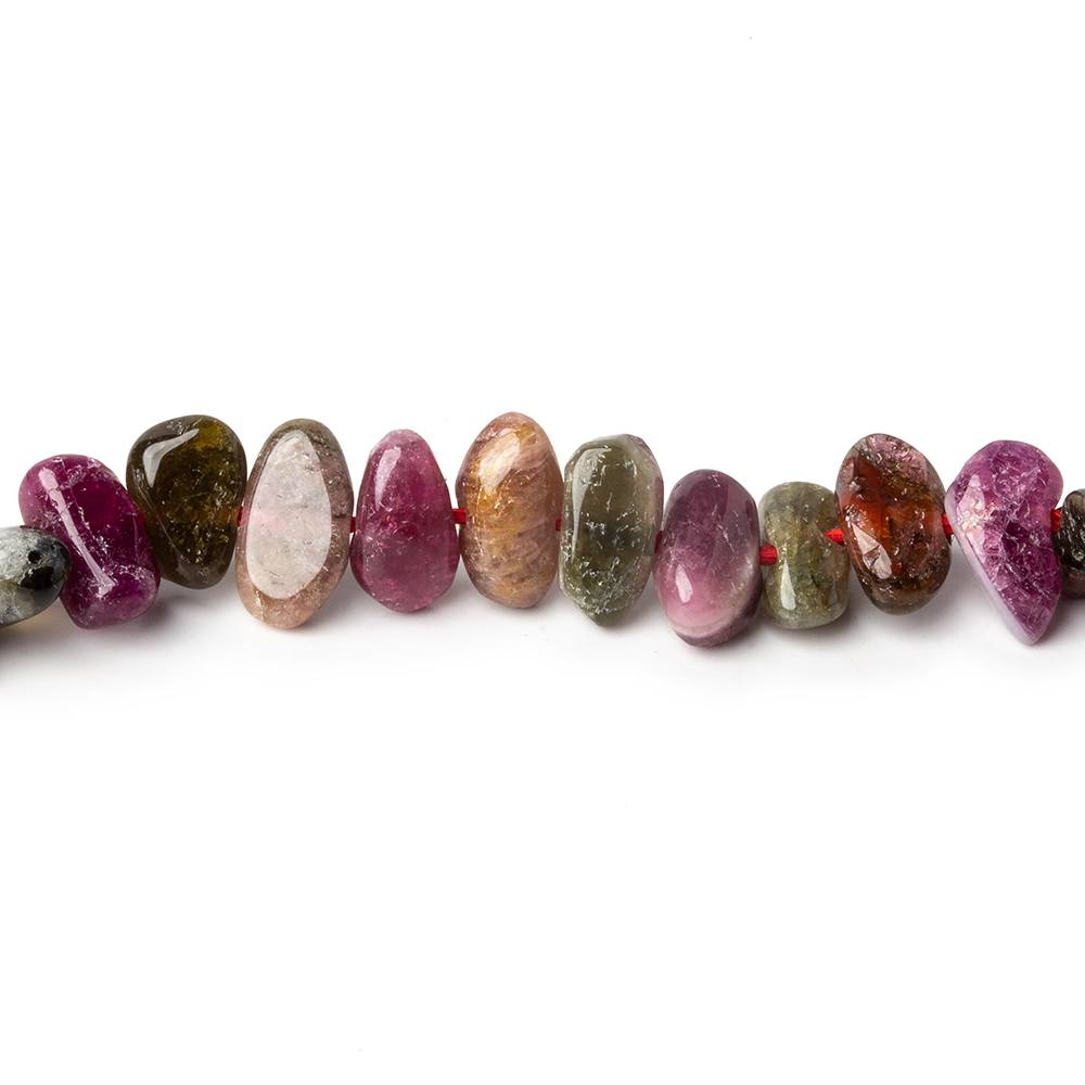 4x5-8x5mm Multi Color Tourmlaine plain nuggets 16 inch 91 beads - Beadsofcambay.com