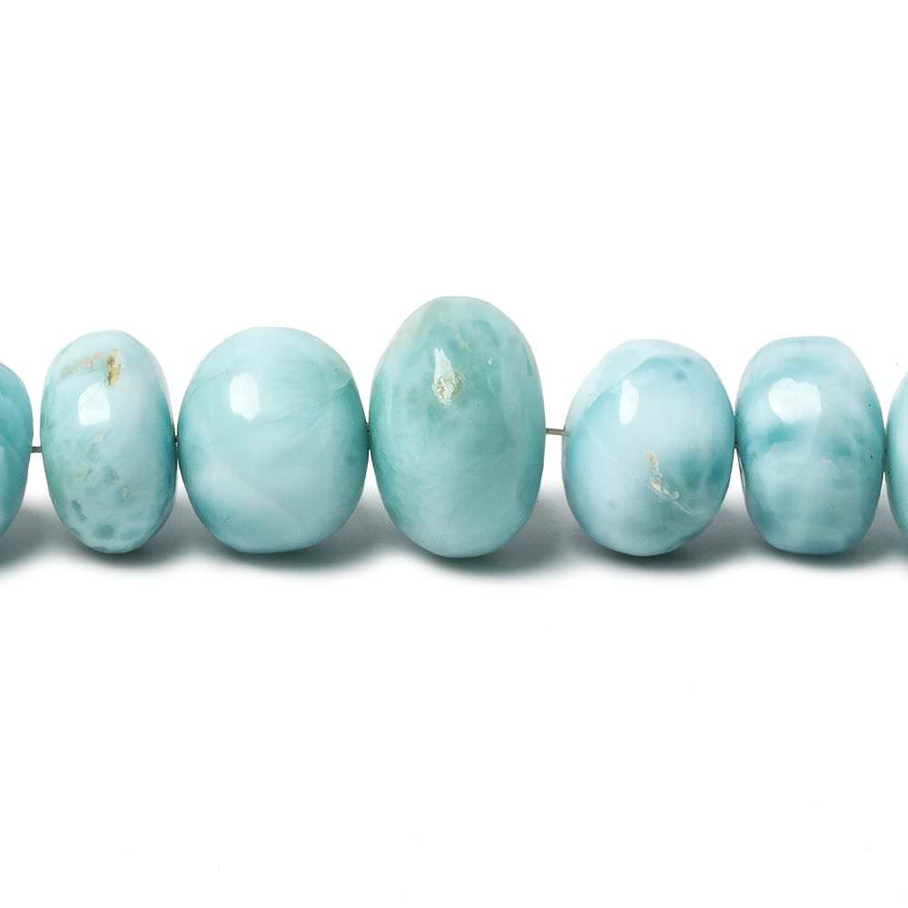 5-10mm Larimar plain rondelle beads 18 inch 99 pieces AA - Beadsofcambay.com