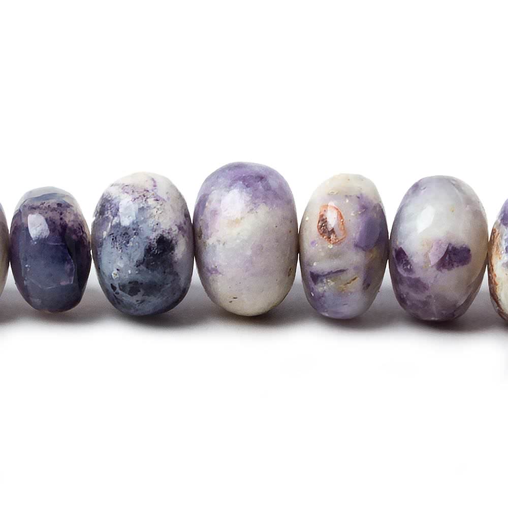 5 - 10mm Morado Purple Opal Plain Rondelle Beads 18 inch 115 pieces - Beadsofcambay.com