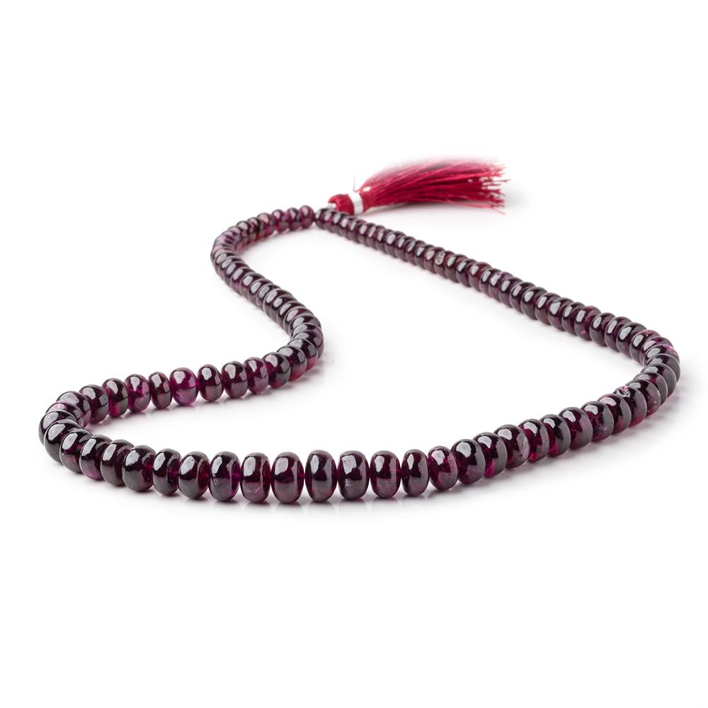 5-10mm Rhodolite Garnet Plain Rondelle Beads 18 inch 100 pieces AA - Beadsofcambay.com