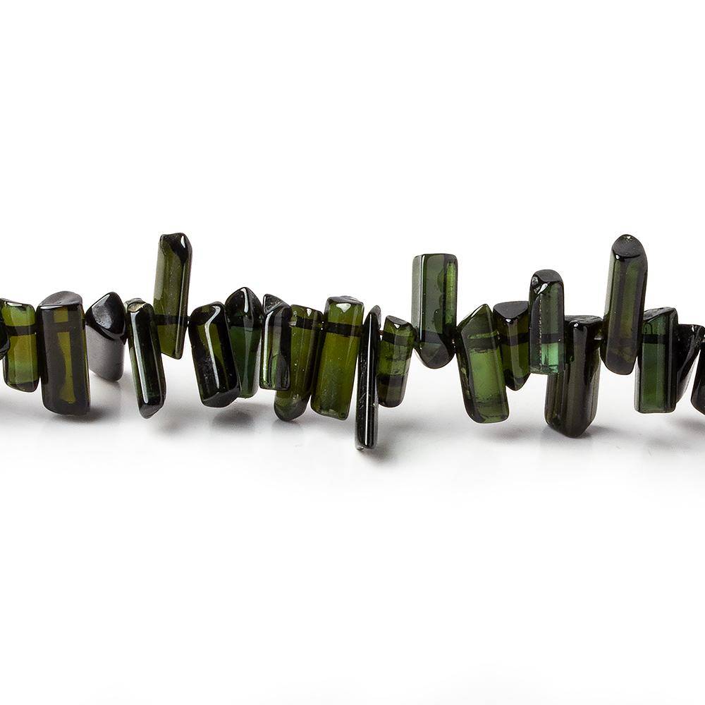 5-13mm Green Tourmaline Natural Crystal Top Drilled 180 pcs - Beadsofcambay.com