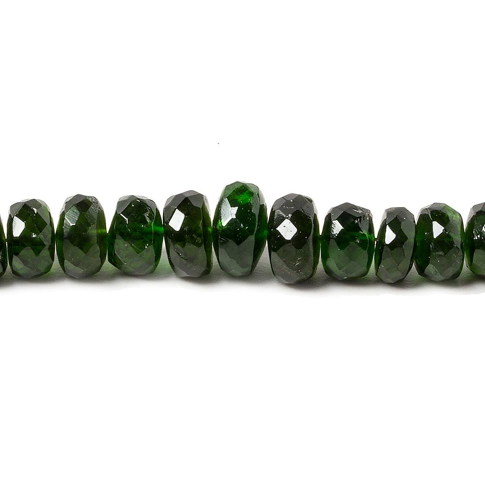 5-7.5mm Chrome Diopside faceted rondelle beads 18 inch 127 pieces - Beadsofcambay.com