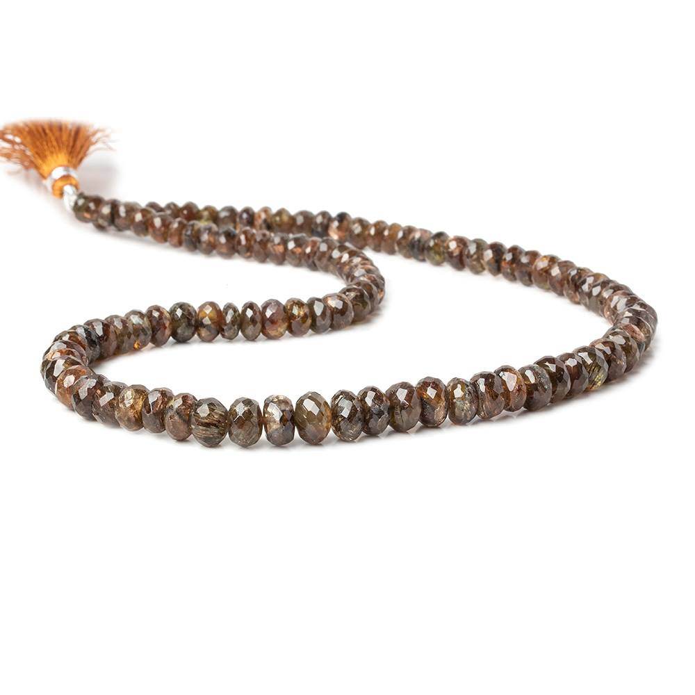 5-7mm Andalusite Faceted Rondelle Beads 16 inch 92 pieces - Beadsofcambay.com