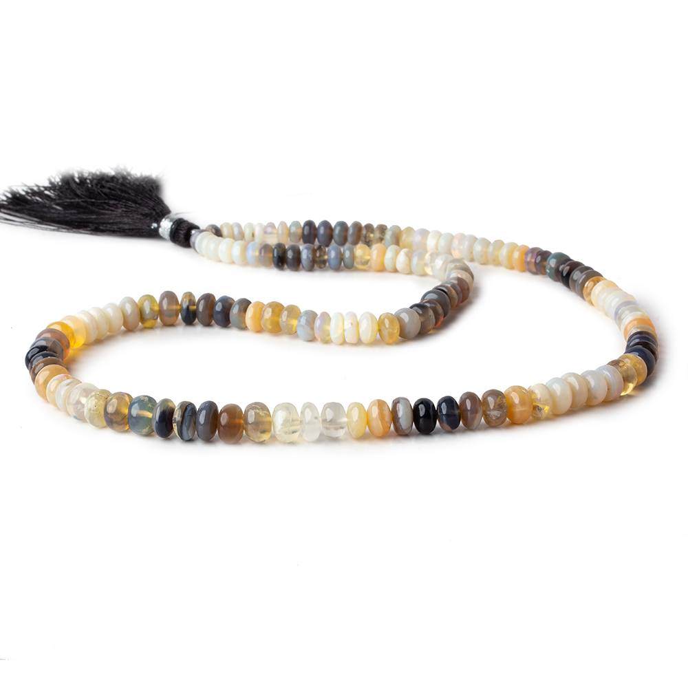 5-7mm Australian Opal Plain Rondelle Beads 18 inch 130 pieces AA - Beadsofcambay.com