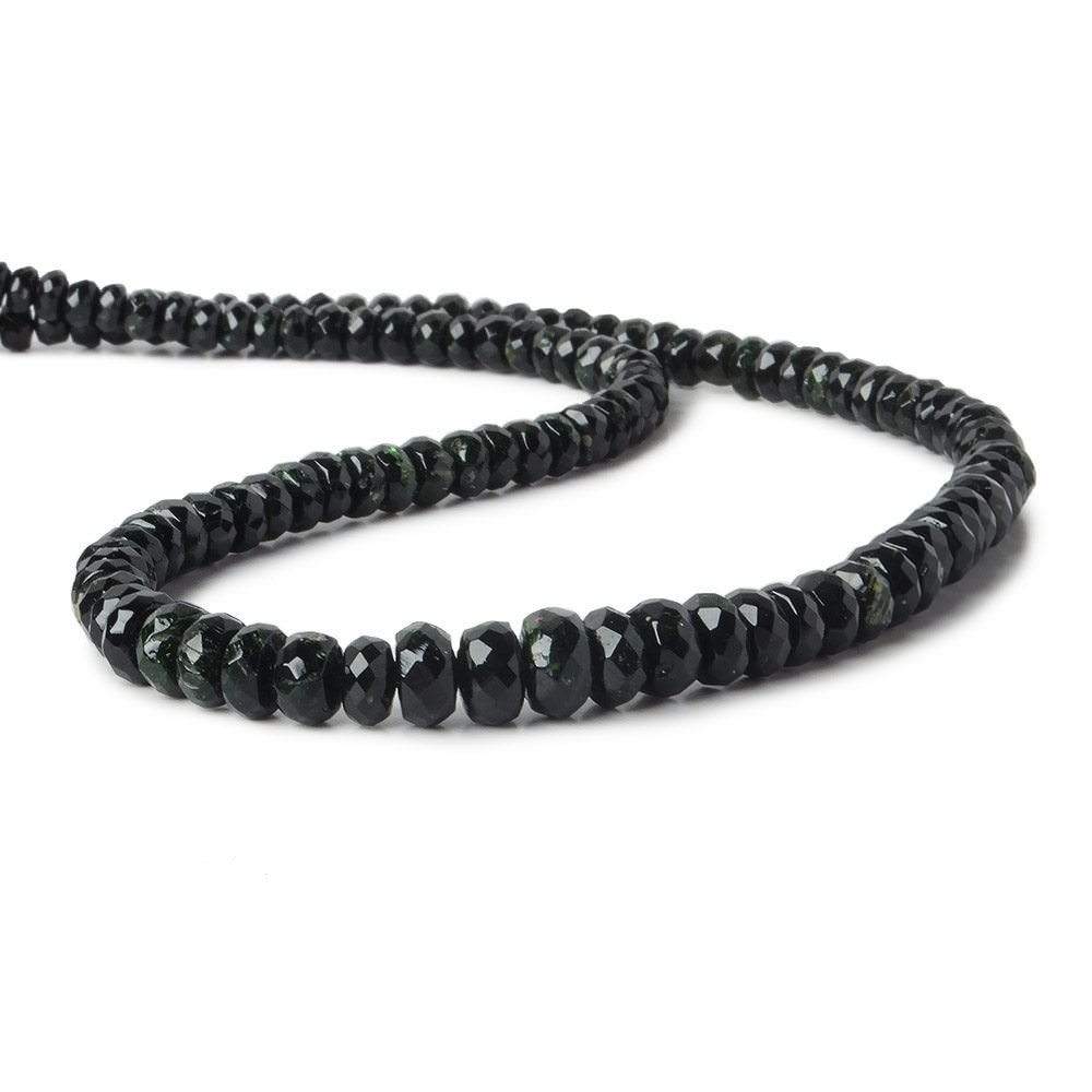 5-7mm Chrome Tourmaline Faceted Rondelle 14 inch 122 pieces - Beadsofcambay.com