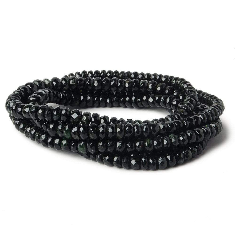 5-7mm Chrome Tourmaline Faceted Rondelle 14 inch 122 pieces - Beadsofcambay.com