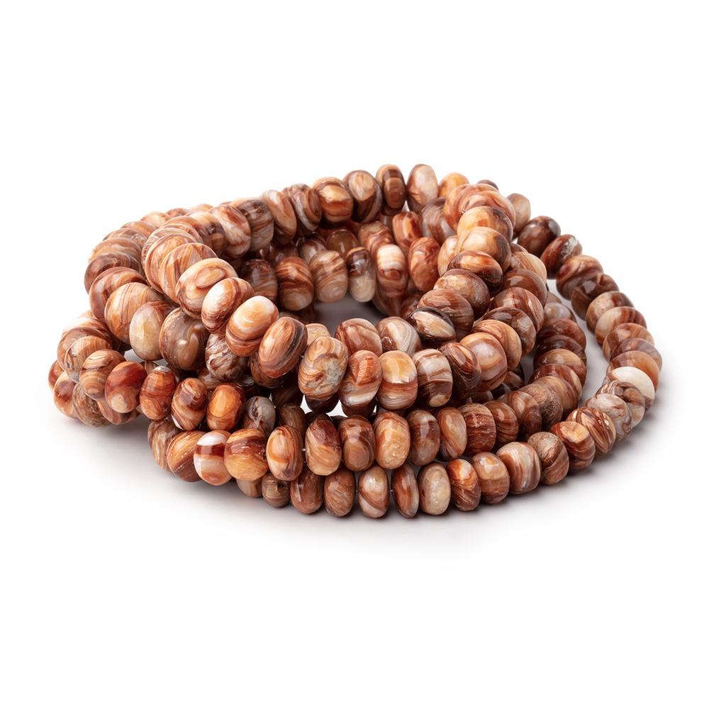 5 - 7mm Dark Orange Fire Opal Plain Rondelle Beads 18 inch 115 pieces - Beadsofcambay.com