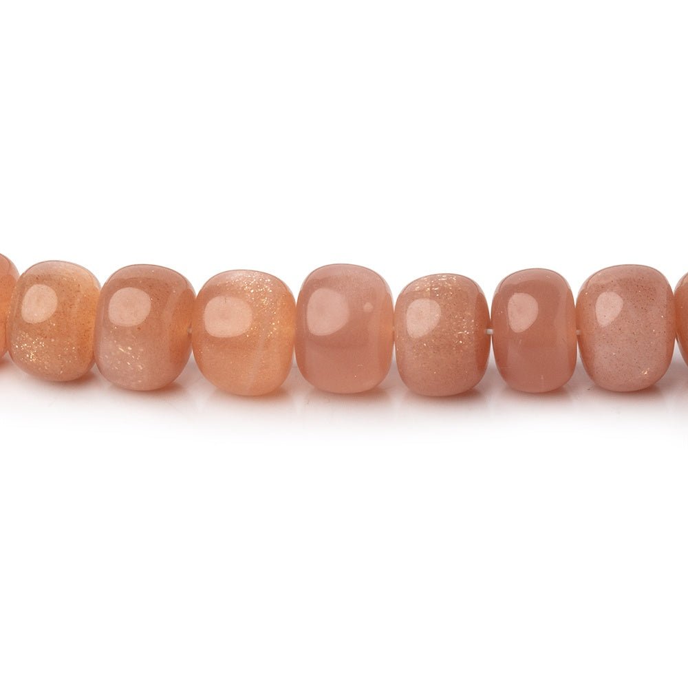5-8mm Peach Moonstone Plain Rondelle Beads 16 inch 86 pieces - Beadsofcambay.com