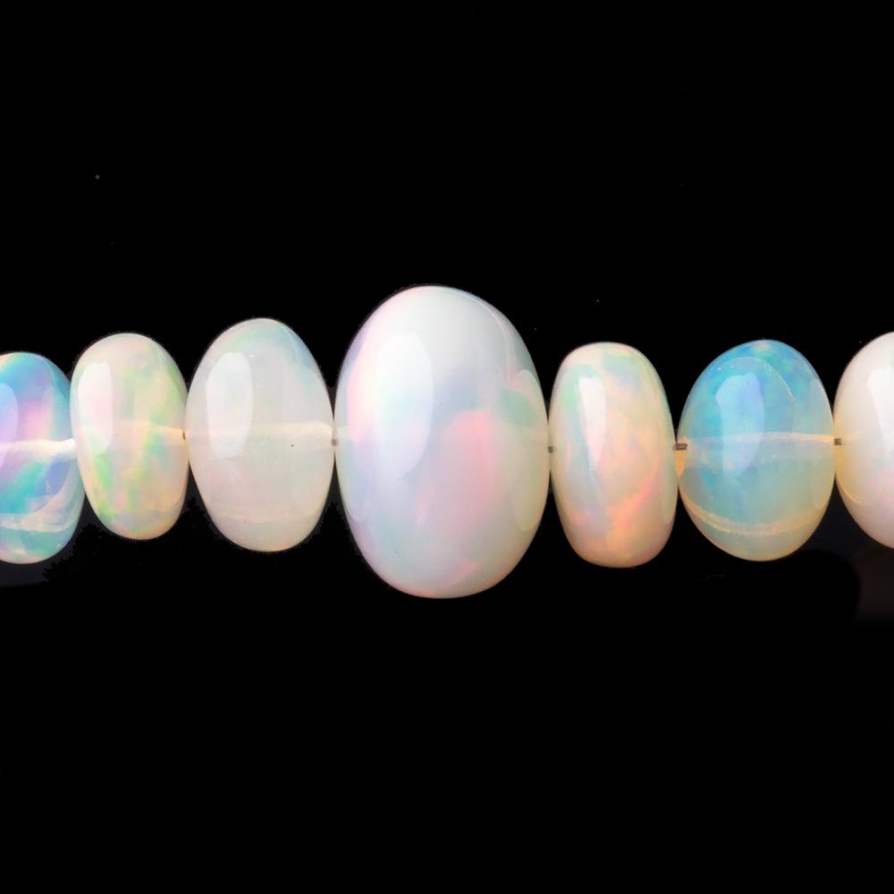 5-9.5mm Ethiopian Opal Plain Rondelle Beads 16 inch 106 pieces AA - Beadsofcambay.com