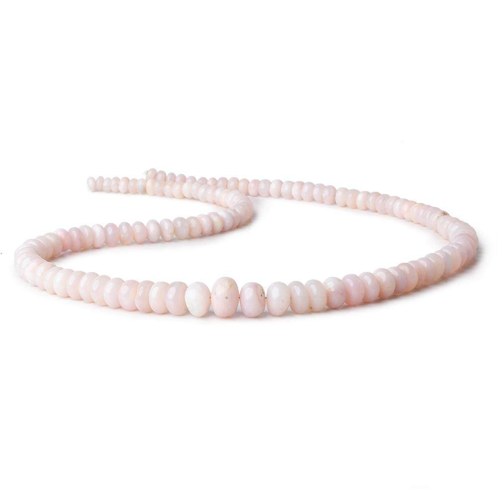 5-9mm Pink Peruvian Opal Plain Rondelle Beads 18 inch 114 pieces AAA - Beadsofcambay.com