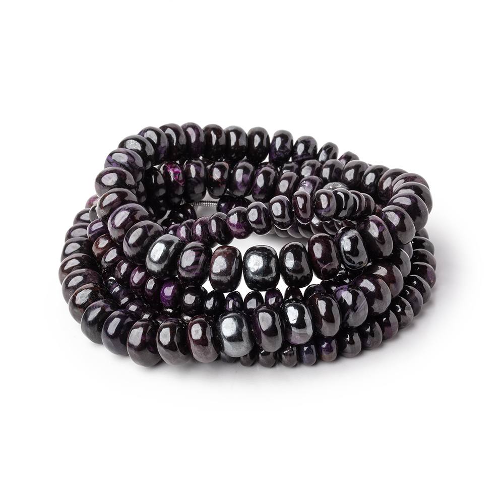 5-9mm Sugilite Plain Rondelle Beads 18 inch 103 pieces AA - Beadsofcambay.com