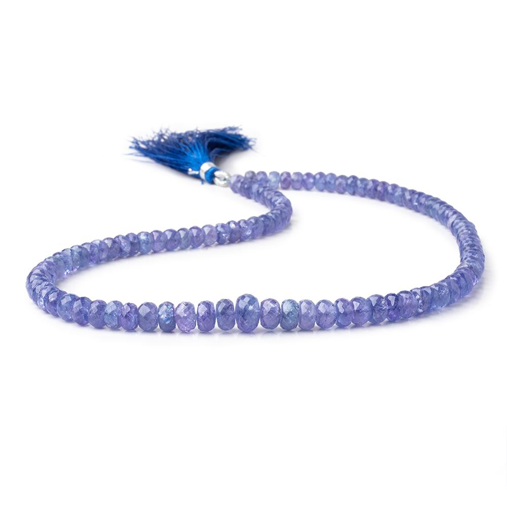 5-9mm Tanzanite Faceted Rondelle Beads 16 inch 105 pieces AA - Beadsofcambay.com