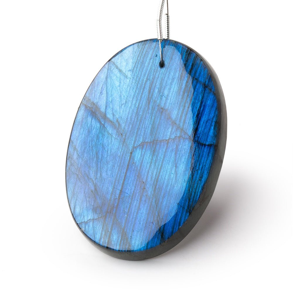 52x36x8mm Labradorite Plain Oval Pendant 1 AAA Focal - Beadsofcambay.com