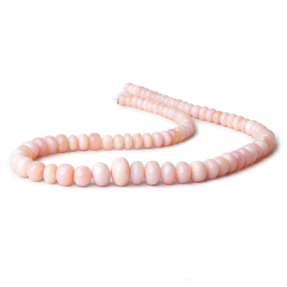 5.5-11mm Pink Peruvian Opal Plain Rondelle Beads 16 inch 88 pieces AAA - Beadsofcambay.com