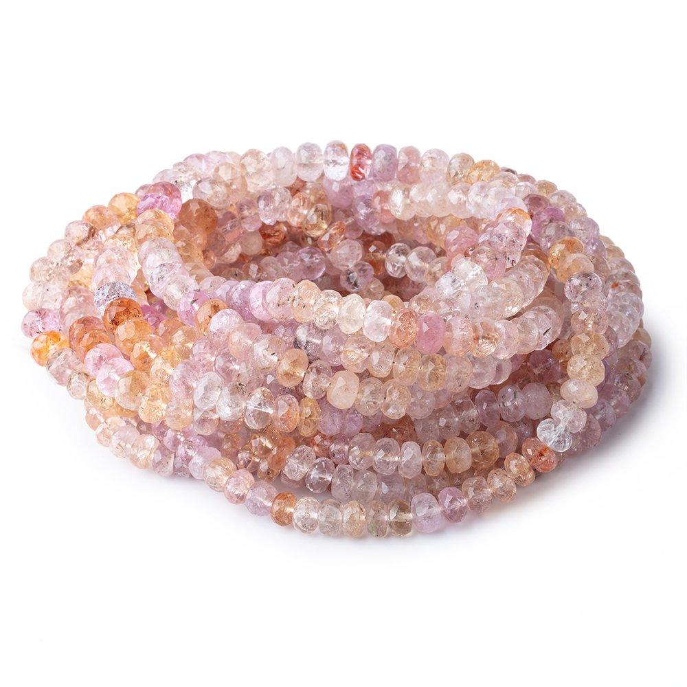 5.5-7mm Multi Color Topaz Faceted Rondelle Beads 16 inch 96 pieces AA - Beadsofcambay.com