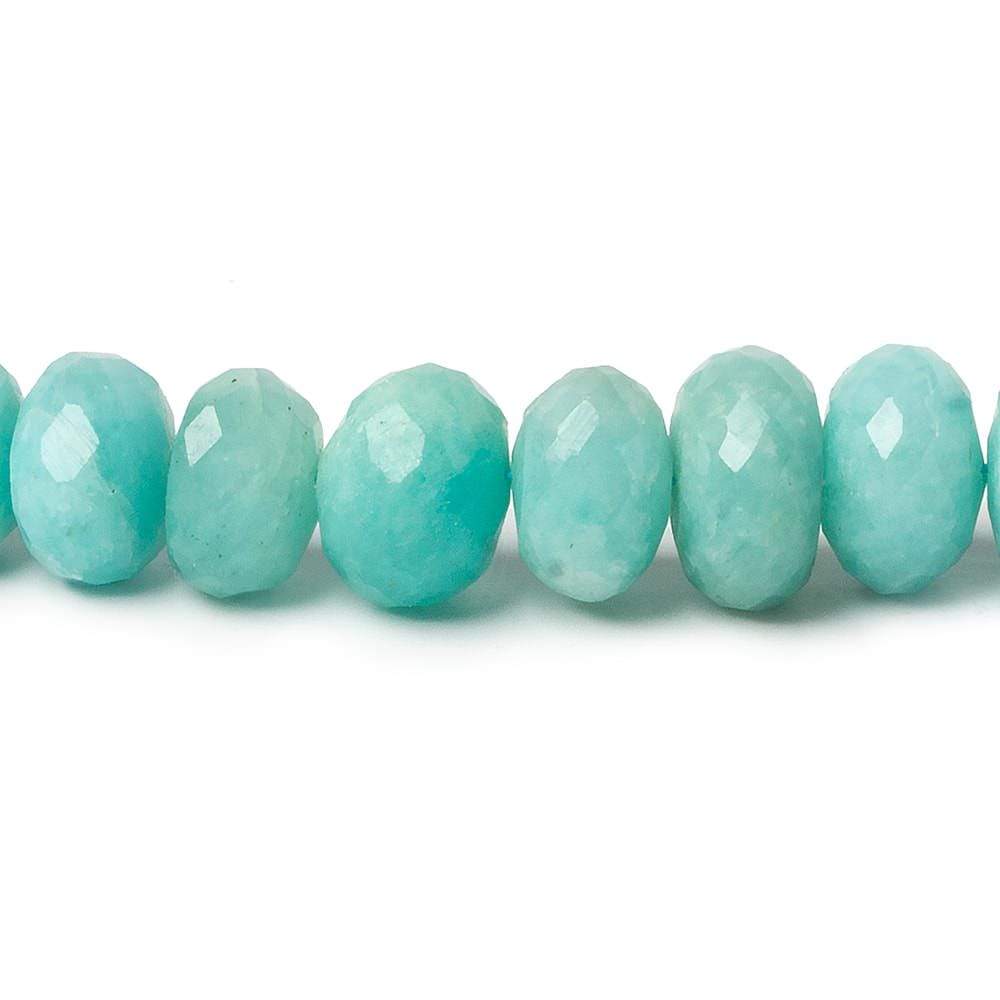 5.5-9mm Amazonite Faceted Rondelle Beads 16 inch 85 pieces - Beadsofcambay.com