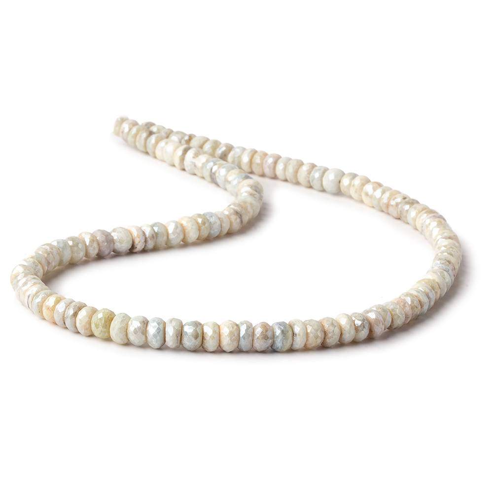 5.5mm Mystic Sapphire faceted rondelle beads 14 inch 105 pieces - Beadsofcambay.com