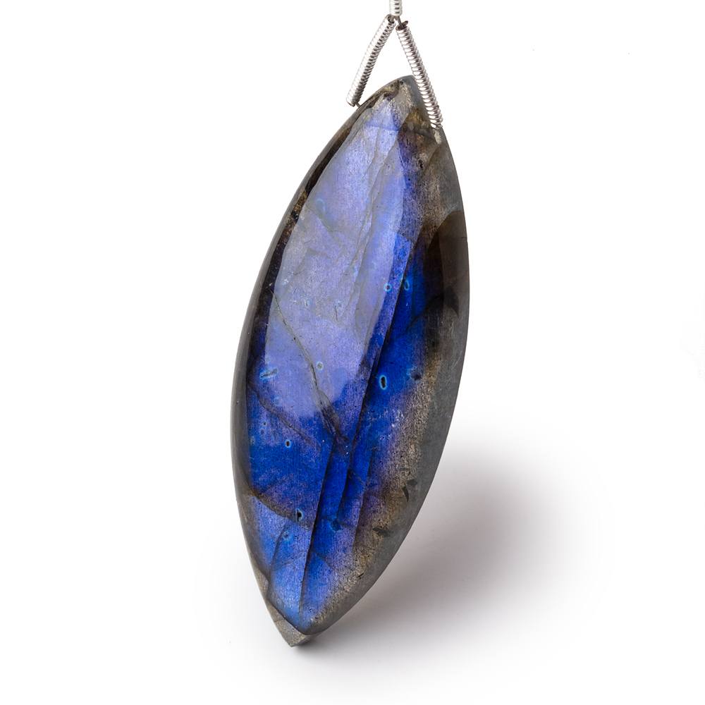55x21x8mm Labradorite Plain Marquise Pendant 1 AAA Focal - Beadsofcambay.com
