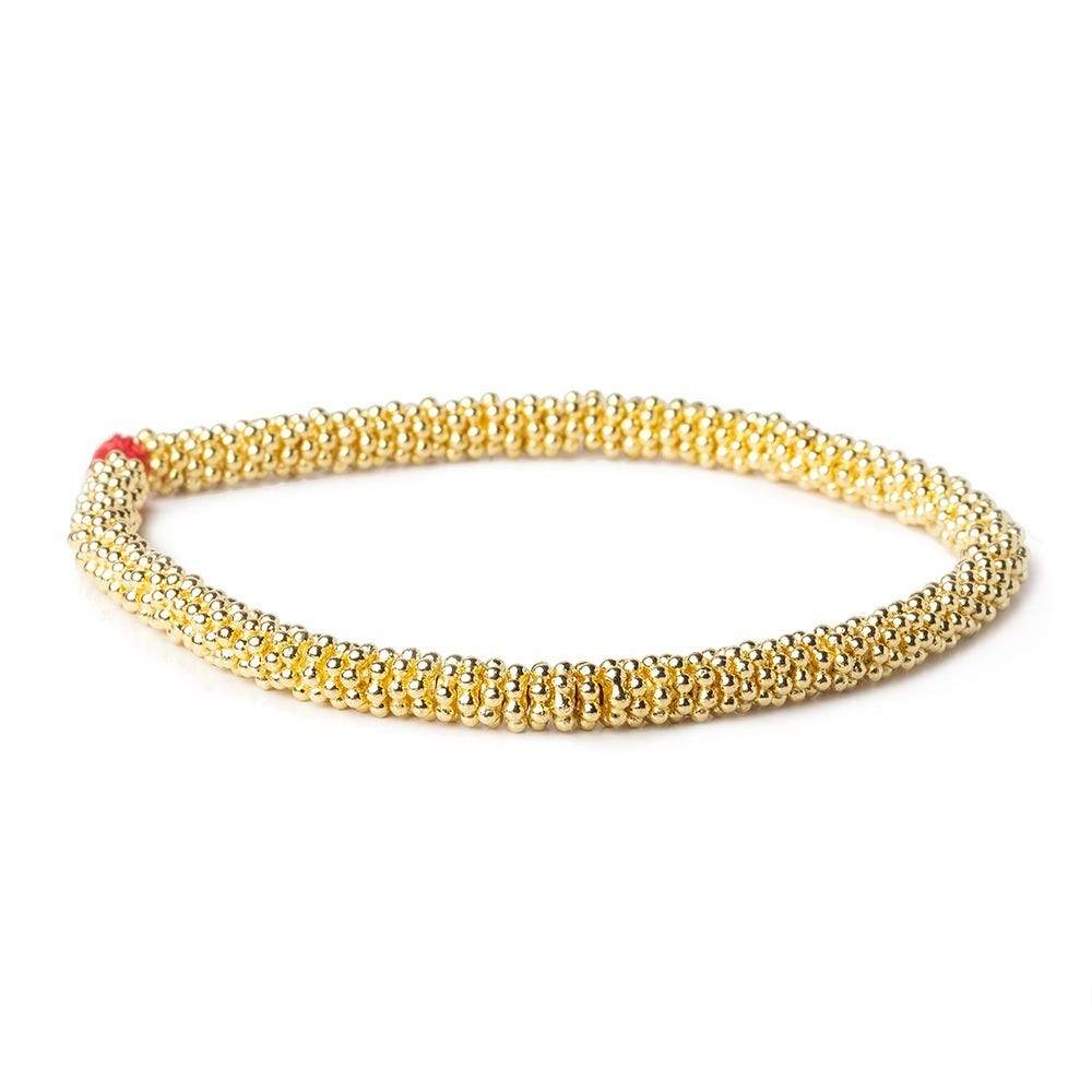 5mm 22kt Gold Plated Copper daisy spacer 8 inches 131 beads - Beadsofcambay.com
