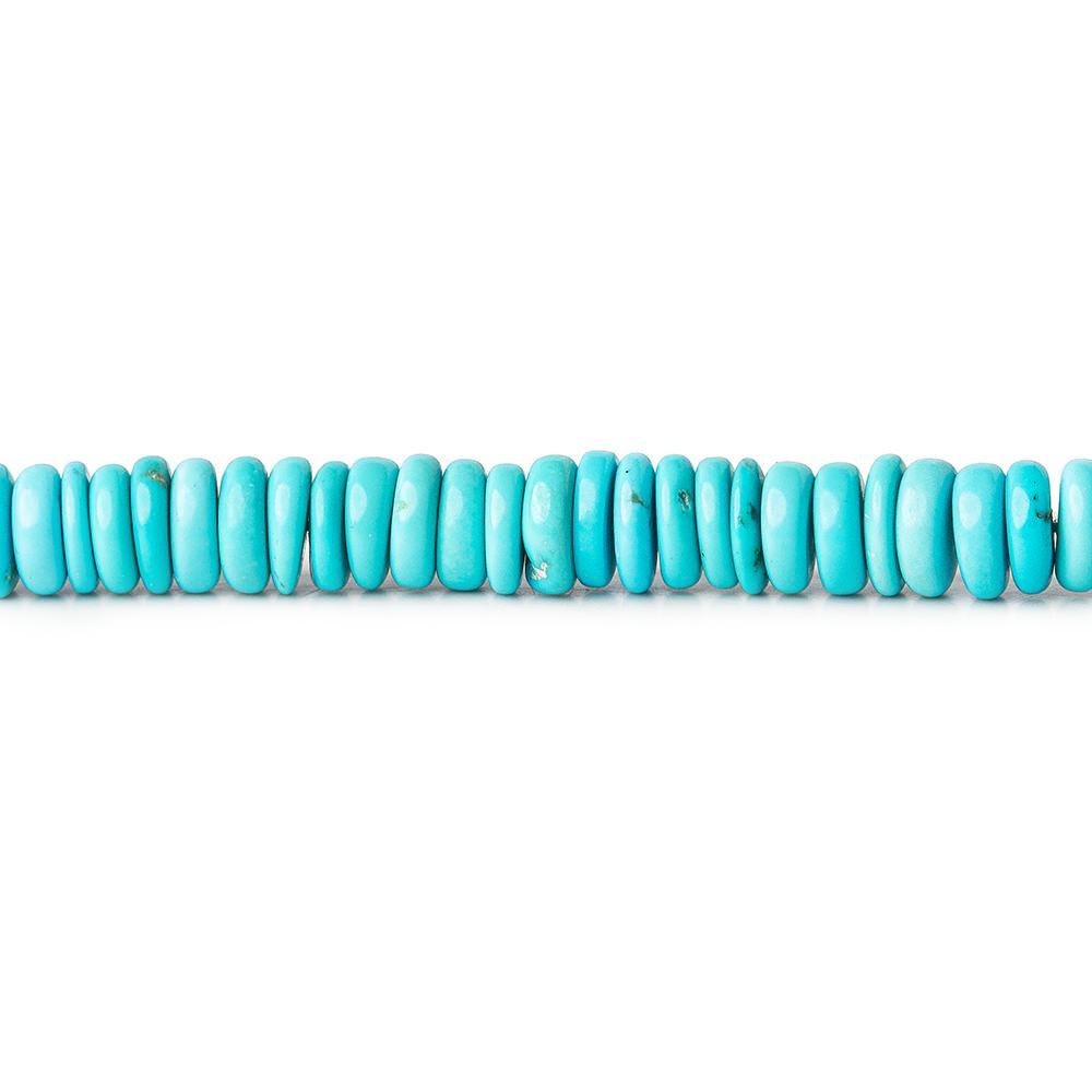 5mm - 7mm Turquoise Plain Heshi Beads 18.5 inch 285 pieces - Beadsofcambay.com