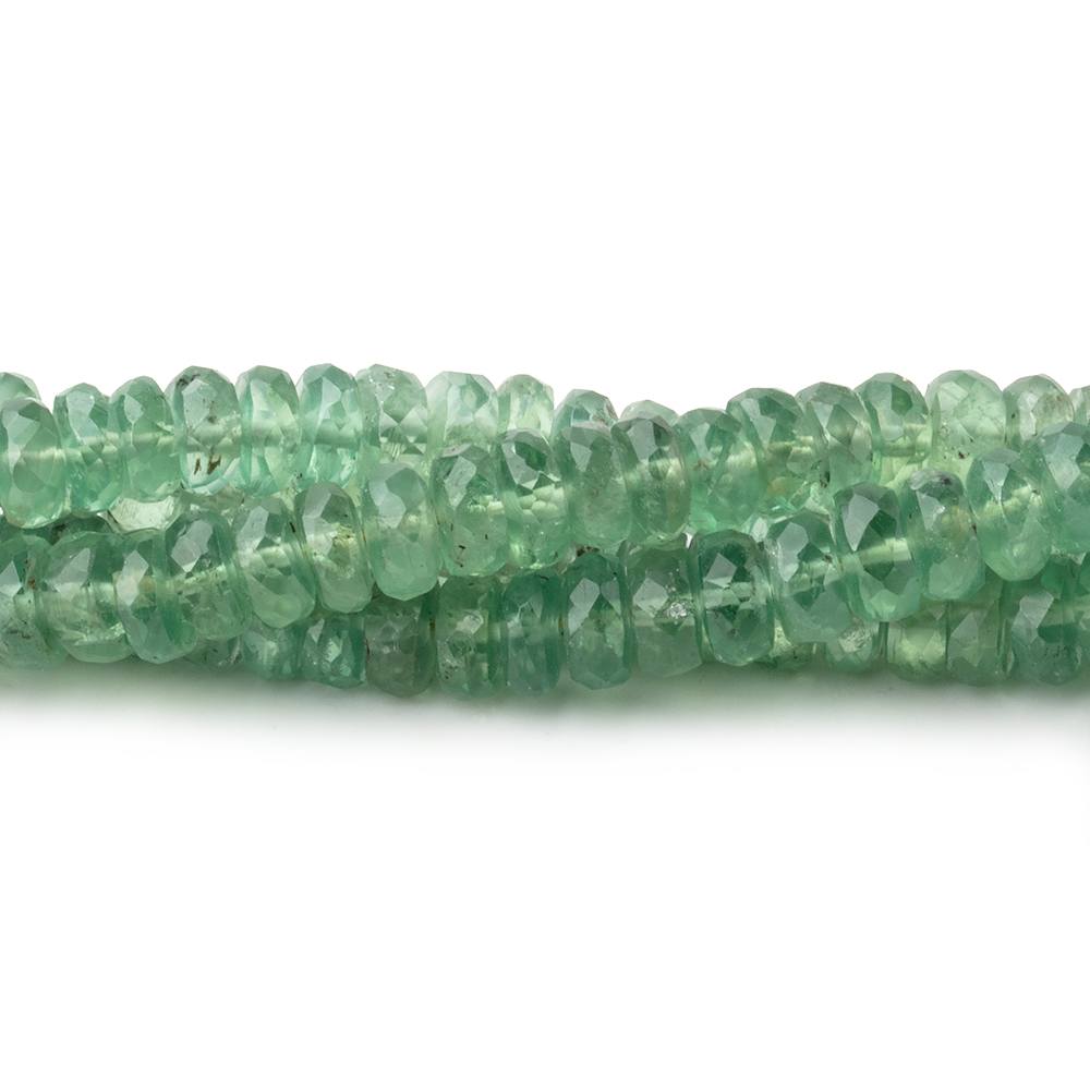 5mm Green Kyanite Faceted Rondelle Beads 8 inch 74 pieces - Beadsofcambay.com