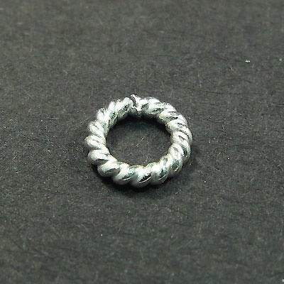 5mm Sterling Silver Twisted Jumpring 25 pcs per bag - Beadsofcambay.com
