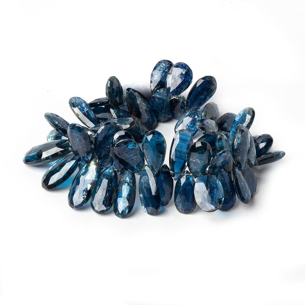 5x12mm Kyanite Faceted Pear Beads 7.5 inch 70 pieces - Beadsofcambay.com