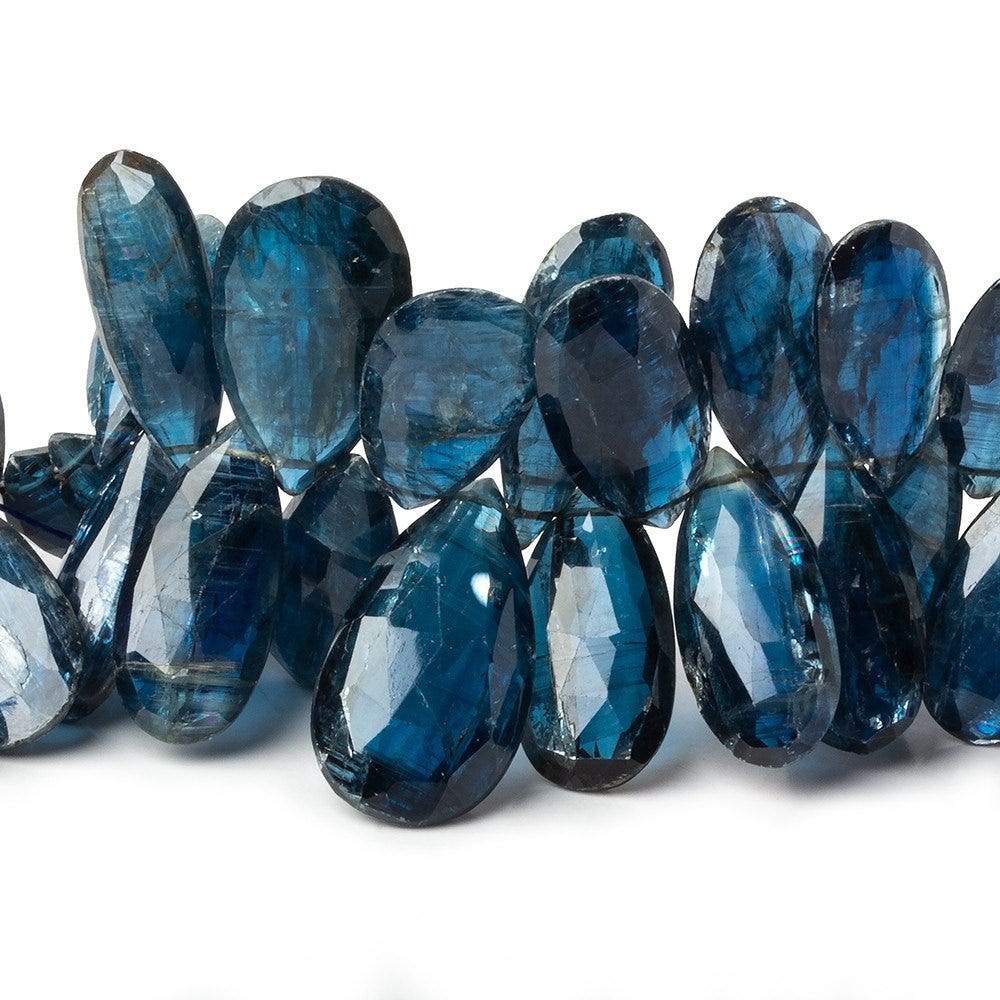 5x12mm Kyanite Faceted Pear Beads 7.5 inch 70 pieces - Beadsofcambay.com