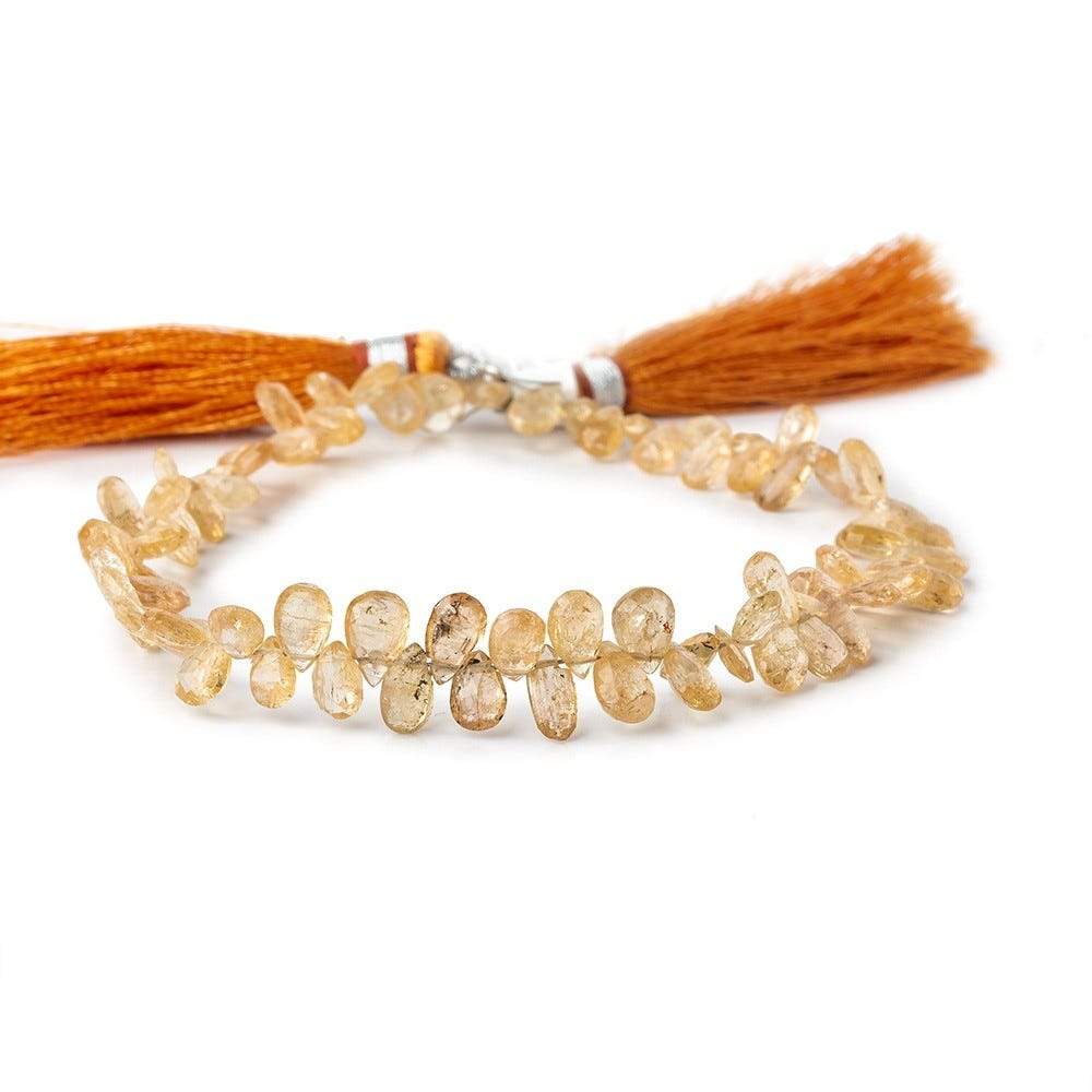 5x3-6x5mm Imperial Topaz Faceted Pear Beads 8 inch 84 pieces A - Beadsofcambay.com