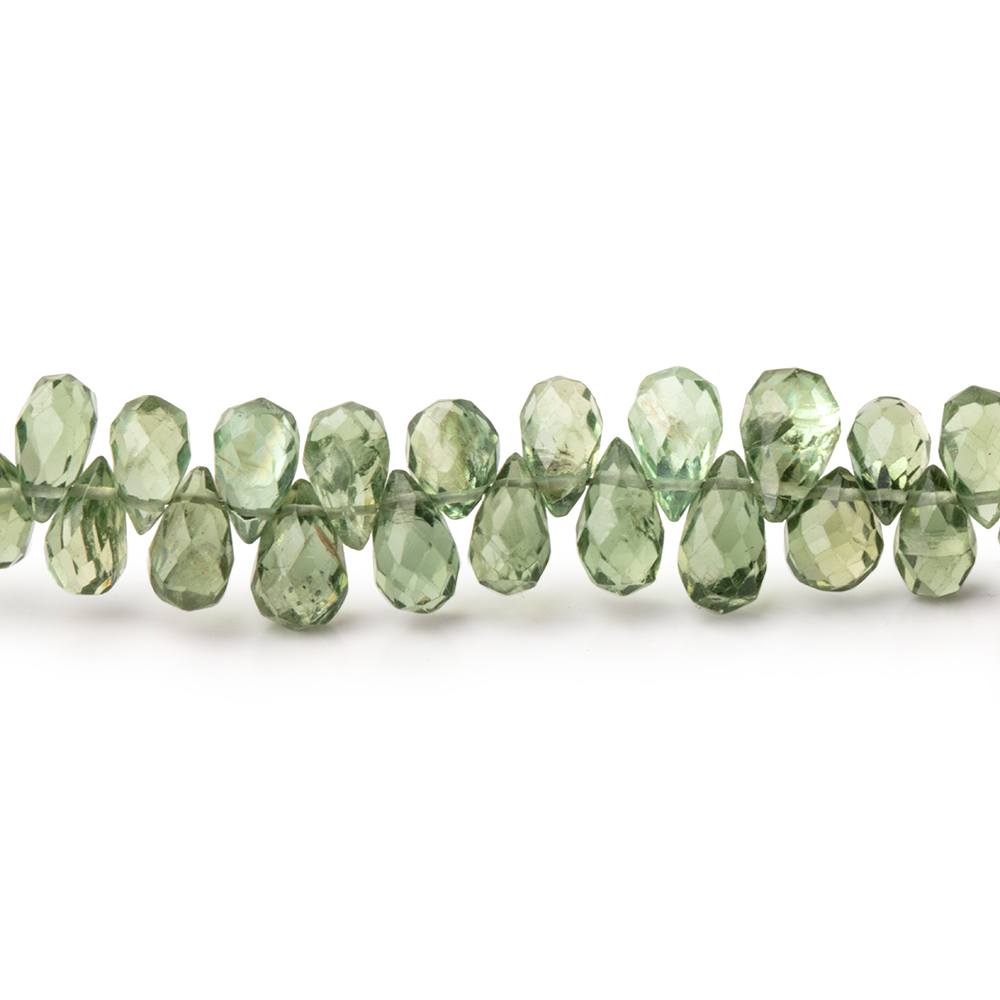 5x3-7x5mm Green Apatite Faceted Tear Drop Beads 8 inch 91 pieces - Beadsofcambay.com