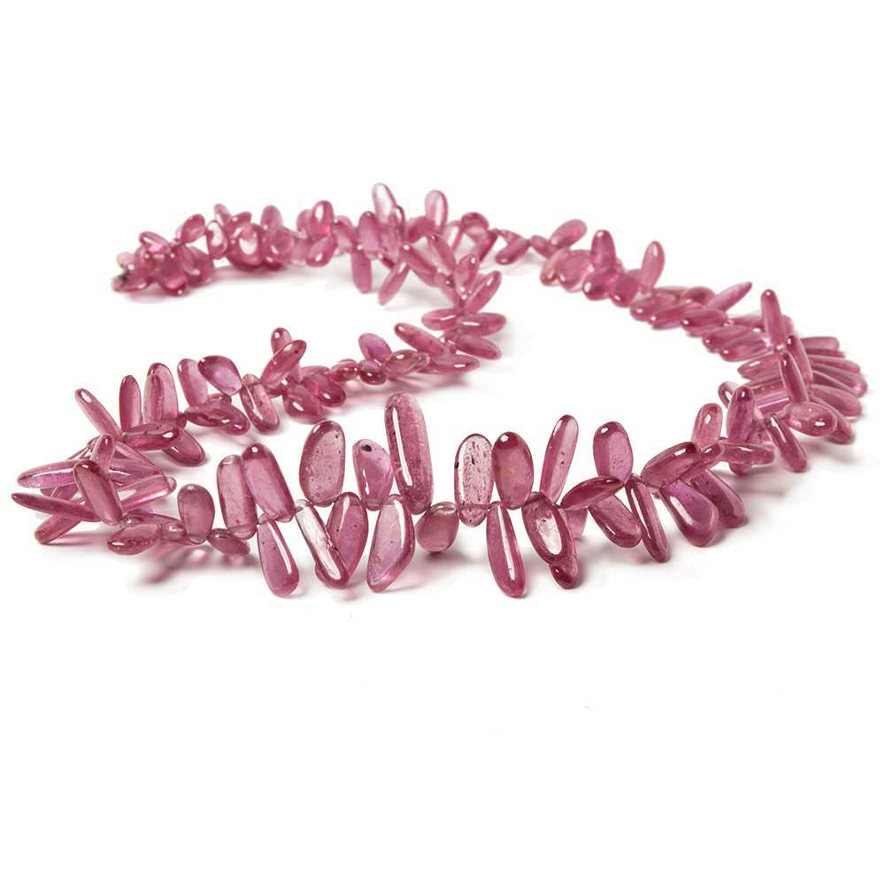 5x3-9x4mm Ruby glass filled plain free shape beads 18 inch 210 pieces - Beadsofcambay.com