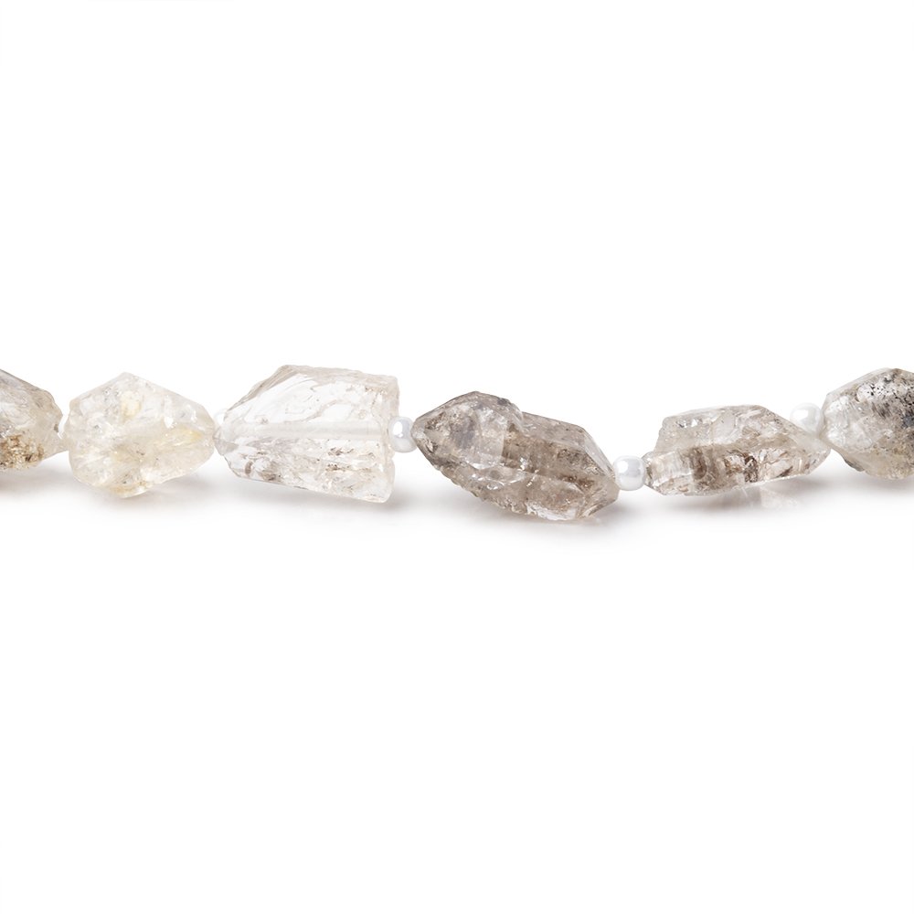 5x4-11x6mm Double Terminated Quartz natural crystal beads 15 inch 42 pieces - Beadsofcambay.com