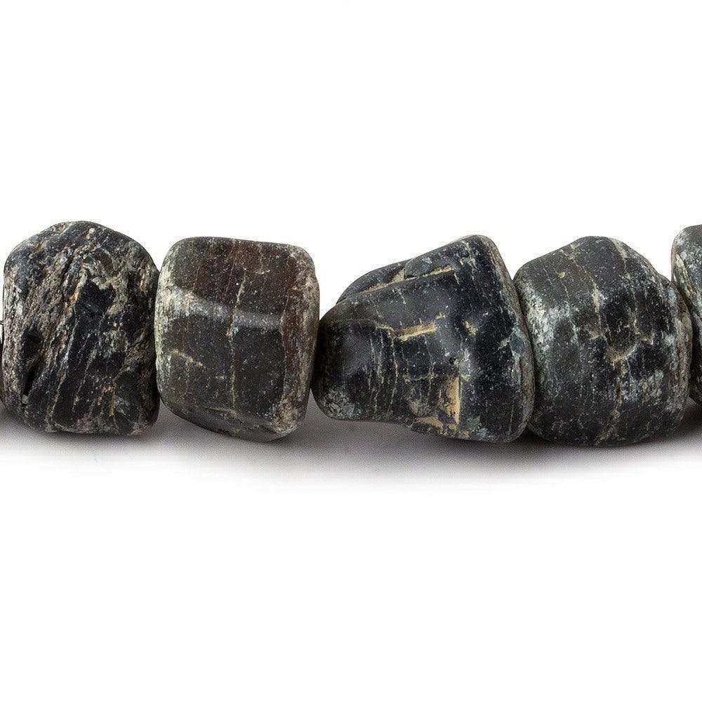 5x4-17x10mm Alluvial Green Sapphire Natural Crystal Beads 14 inch 53 pieces - Beadsofcambay.com