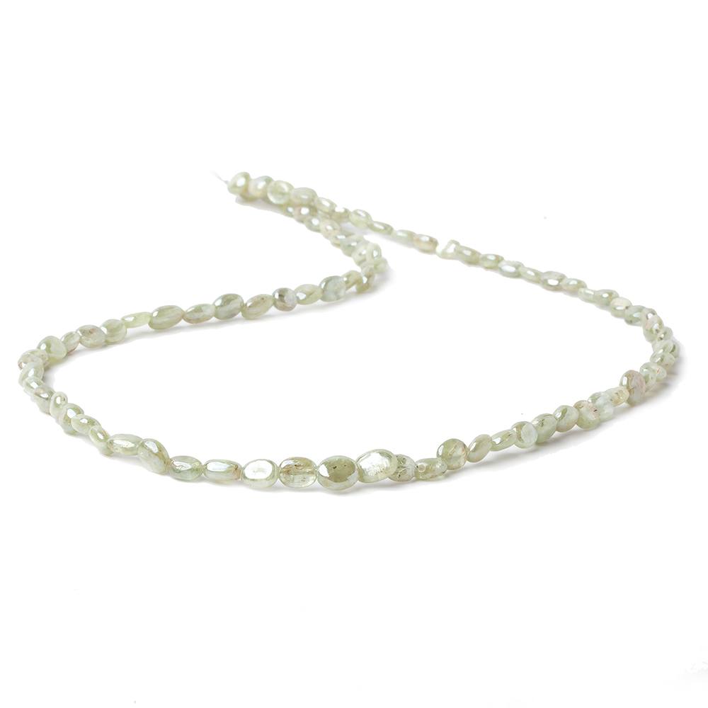 5x4-6x5mm Mystic Green Kyanite plain oval beads 16 inch 67 pcs - Beadsofcambay.com