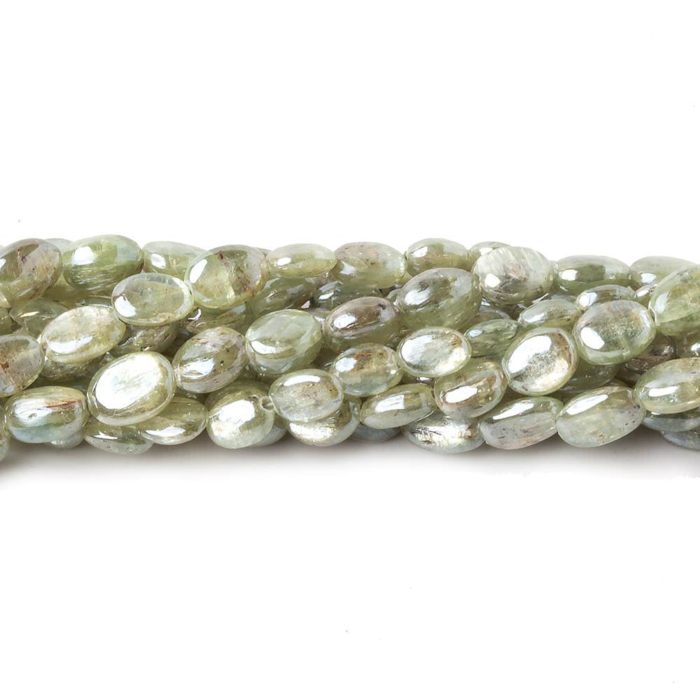 5x4-6x5mm Mystic Green Kyanite plain oval beads 16 inch 67 pcs - Beadsofcambay.com