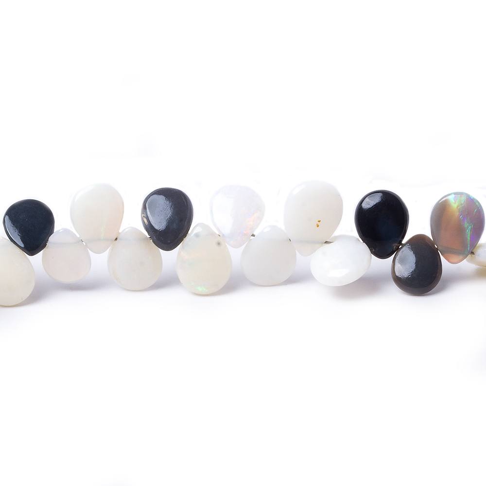 5x4-7x5mm Australian Opal Plain Pear Beads 7.5 inch 64 pieces - Beadsofcambay.com