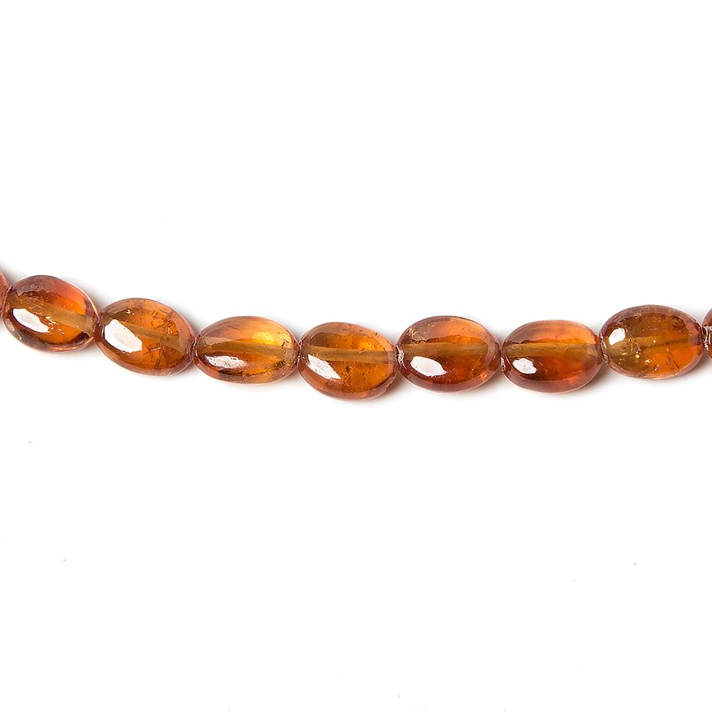 5x4-7x5mm Mandarin Garnet Straight Drill Oval 15 inch 70 pieces - Beadsofcambay.com