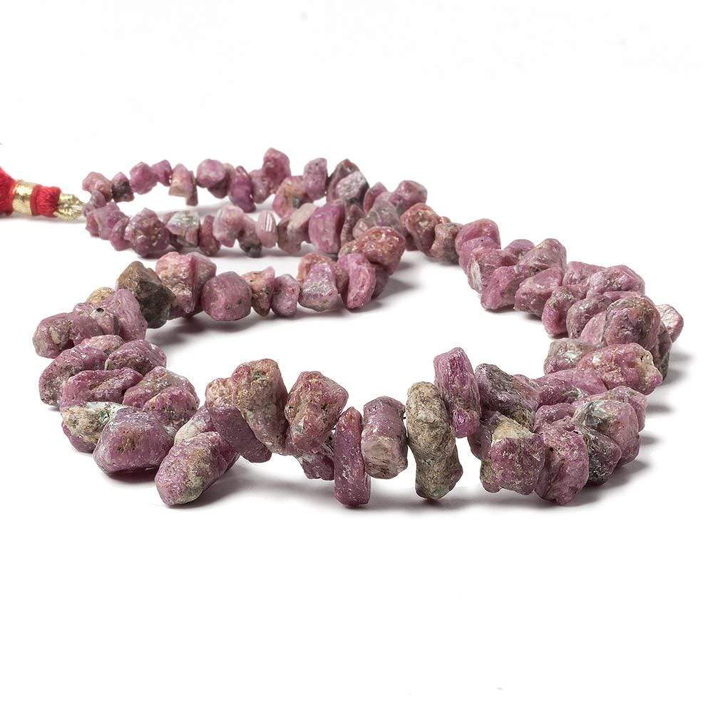 5x4x3-16x8x8mm Ruby Beads Unfaceted Natural Crystal 15 inch 103 pcs - Beadsofcambay.com