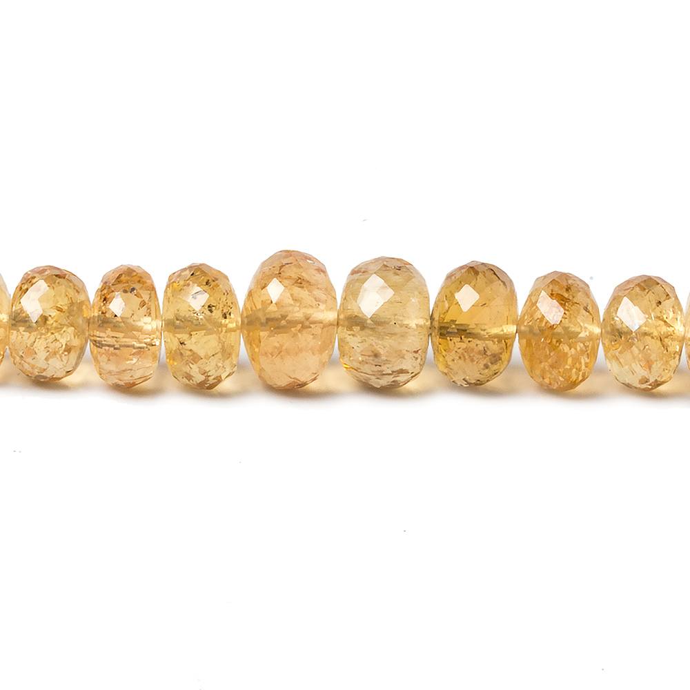 6-10mm Imperial Topaz Faceted Rondelle Beads 16 inch 92 pieces - Beadsofcambay.com