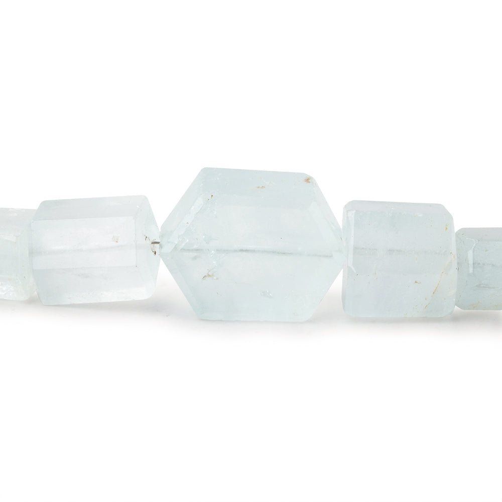 6-24mm Aquamarine Straight Drilled Natural Crystals 16 inch 39 beads - Beadsofcambay.com