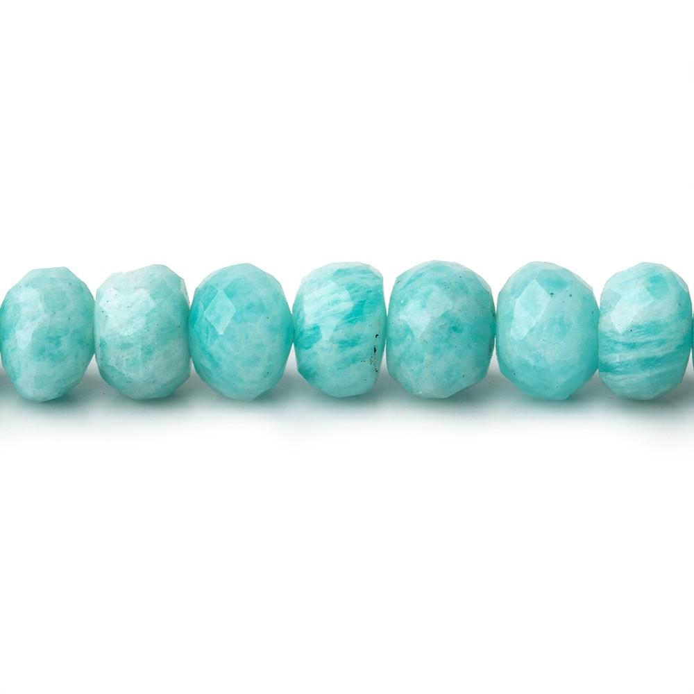 6-7mm Amazonite Faceted Rondelle Beads 14 inch 68 pieces - Beadsofcambay.com