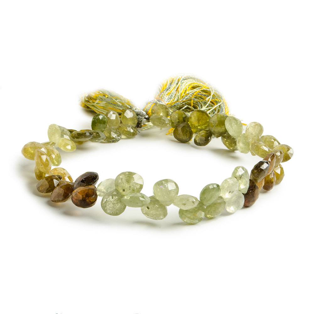 6-7mm Grossular Garnet Heart Briolette 8 Inch 58 Beads - Beadsofcambay.com