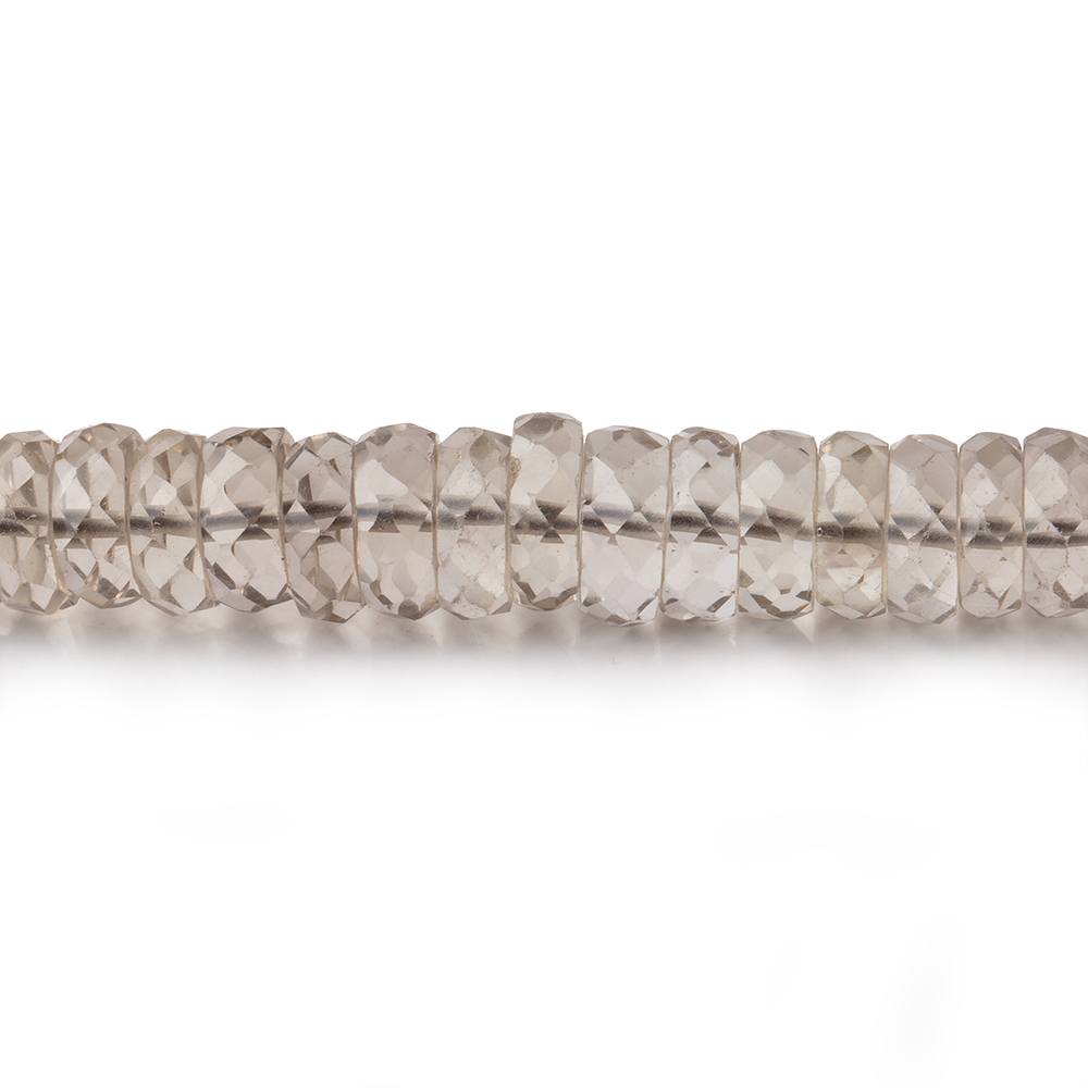 6-7mm Light Smoky Quartz Faceted Heshi Beads 16.75 inch 160 pieces - Beadsofcambay.com