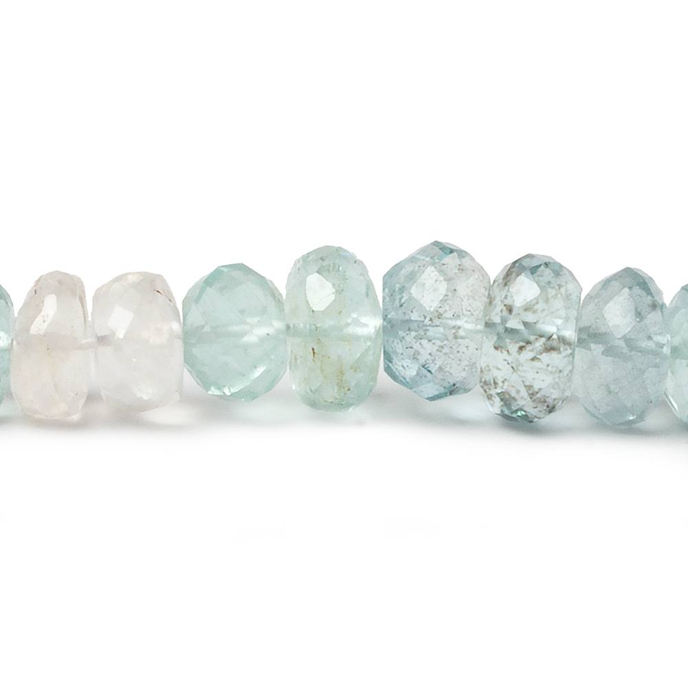 6-7mm Multi Colored Beryl Beads Faceted Rondelle 14 inch 84 pieces - Beadsofcambay.com