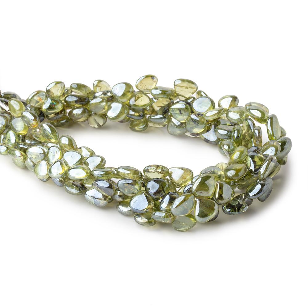 6-7mm Mystic Prehnite Plain Heart Beads 8 inch 58 pieces - Beadsofcambay.com