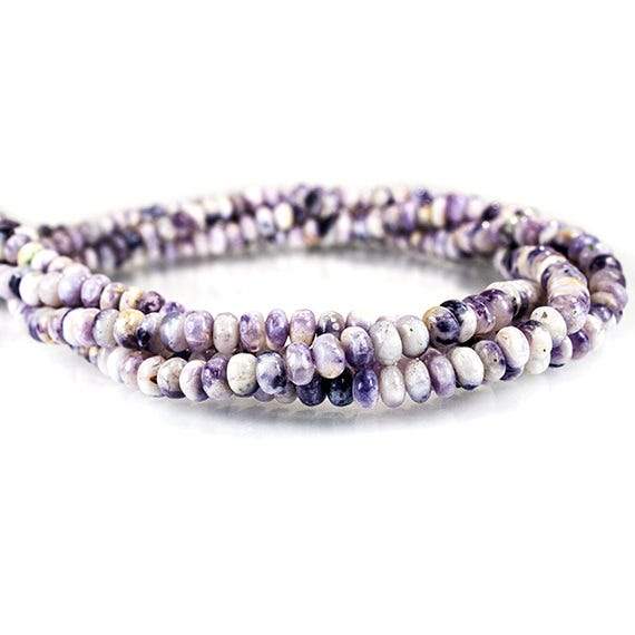 6.5-10.5mm Morado Purple Opal Plain Rondelle Beads 18 inch 88 pieces - Beadsofcambay.com